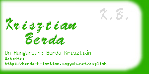krisztian berda business card